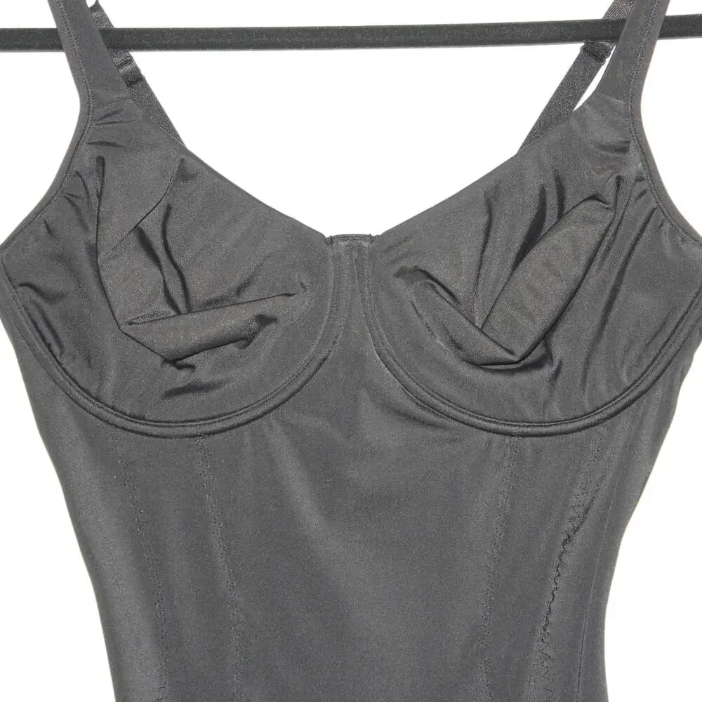 Body by Nancy Ganz Shaper Tank Top with Underwire Bra Black Size 38C